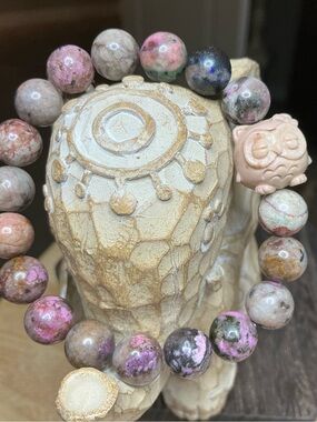 Cobalto Calcite 9mm with Alashan Owl